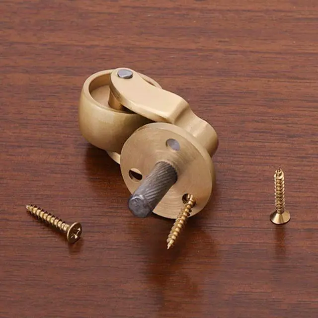Alt view image 3 of 7 - 4*; Brass Caster Wheels Antique Swivel Castor Wheel 25mm Furniture Casters with Stem 7mm for Sofa/Table/Chairs Load Capacity 150Kg