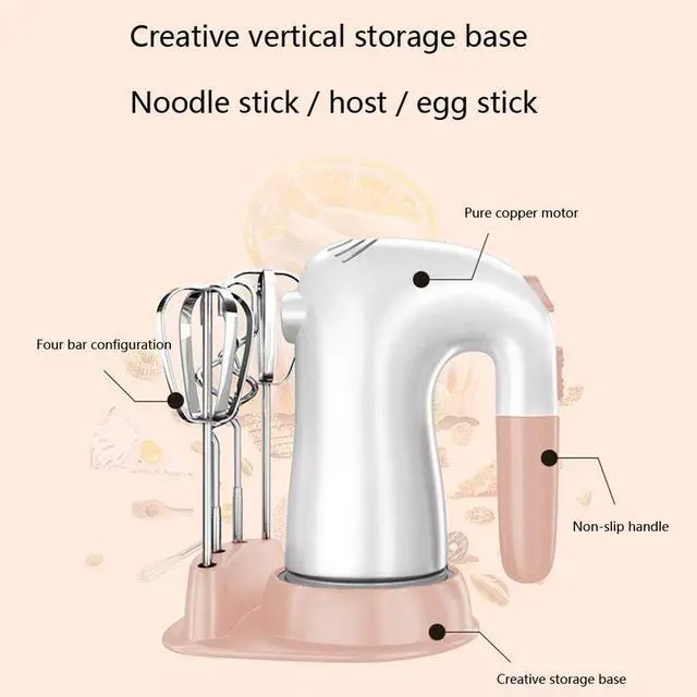 Alt view image 3 of 5 - 5 Speed Powerful Handheld MiPB9rrclude Beaters and Dough Hooks Dishwasher Safe Accessories for Kitchen Baking