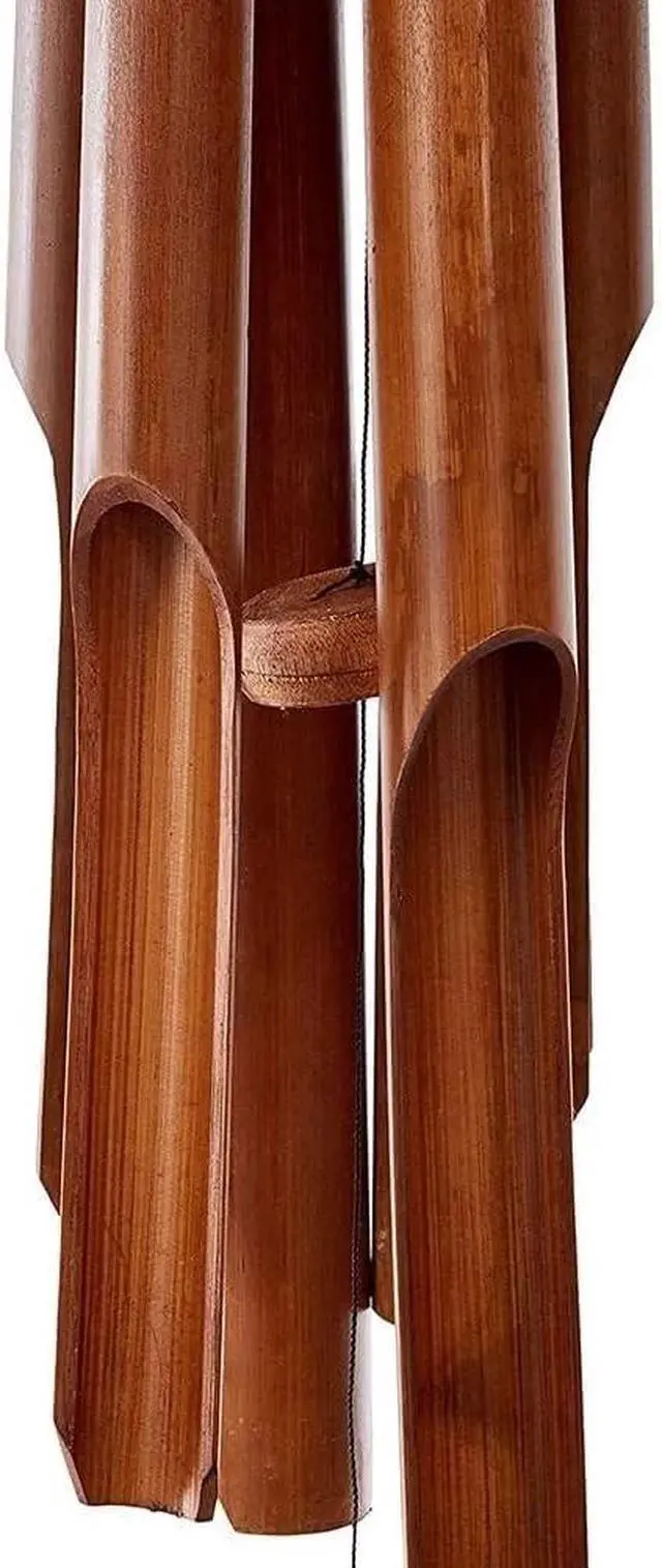 Alt view image 5 of 6 - Wind Chimes Big Bell Craft Wood Handmade Indoor and Outdoor Wall Hanging Wind Chime Room Home Decoration Wind Chimes