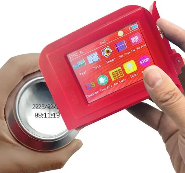 Alt view image 3 of 5 - Handheld Printer, Portable Mini Printer Wood Printer Logo Expiry Date 12.7mm Handheld Inkjet Printer,for Small Industrial