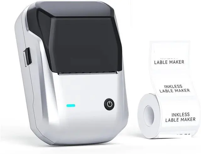 Alt view image 5 of 7 - Mini Inkjet Printer, Portable Thermal Printer, Label Printer, Mini Bluetooth Sticker Printer, Supports Smartphones and Computers,for Text Barcode Batch Number(Blue)
