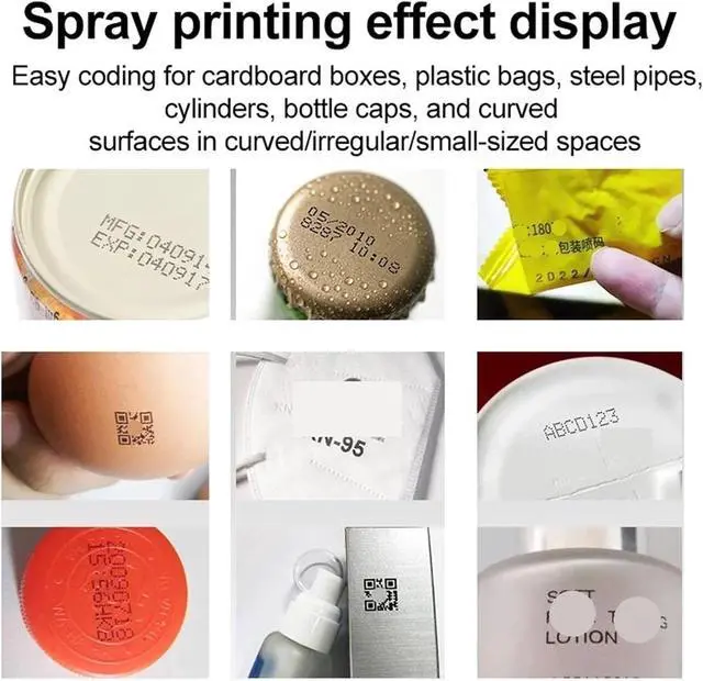 Alt view image 7 of 7 - Handheld Printer, 12.7mm Mini Handheld Inkjet Printer Nozzle QR Batch Date Number Logo Expiry Date Coding Machine Portable,for Small Industrial