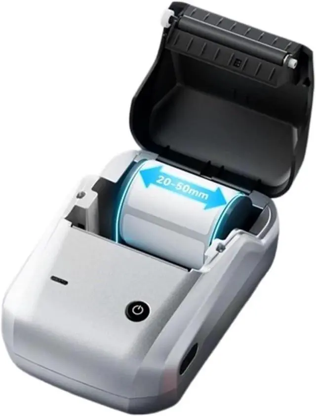 Alt view image 4 of 7 - Mini Inkjet Printer, Portable Thermal Printer, Label Printer, Mini Bluetooth Sticker Printer, Supports Smartphones and Computers,for Text Barcode Batch Number(Blue)