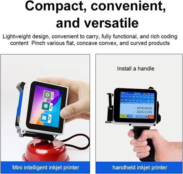 Alt view image 4 of 7 - Handheld Printer, 12.7mm Mini Handheld Inkjet Printer Nozzle QR Batch Date Number Logo Expiry Date Coding Machine Portable,for Small Industrial