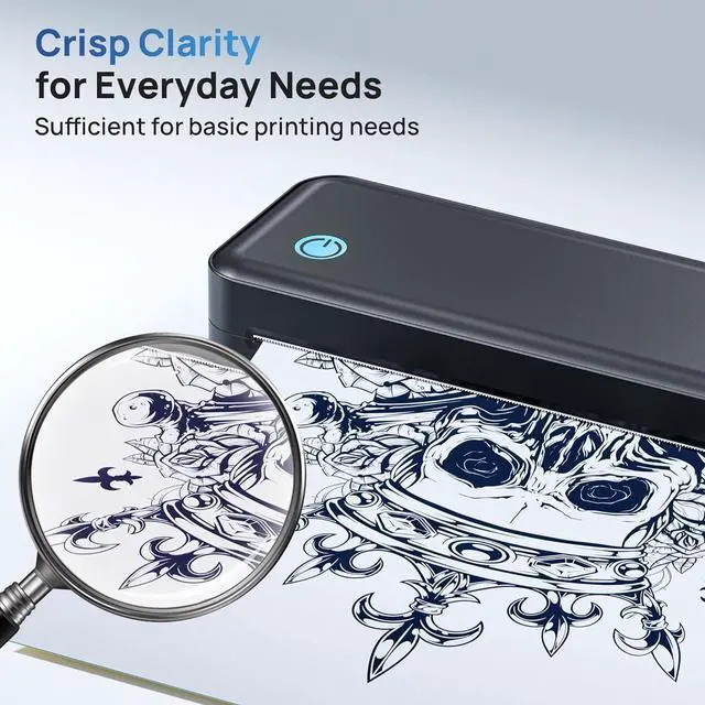 Alt view image 6 of 7 - Portable Printers Wireless for Travel, Receipt Printers, Black