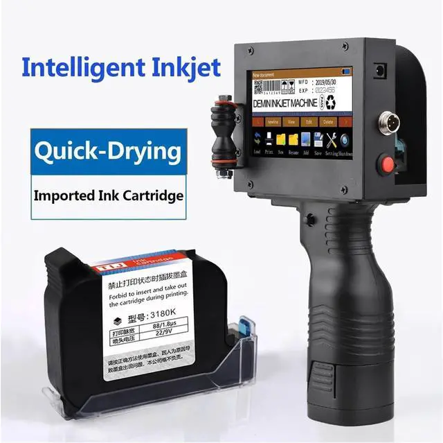 Alt view image 2 of 7 - to Handheld Printer Portable Inkjet Printer Inkjet Code Printer with 4.3 Inch LED Touchscreen Quick-Drying Ink