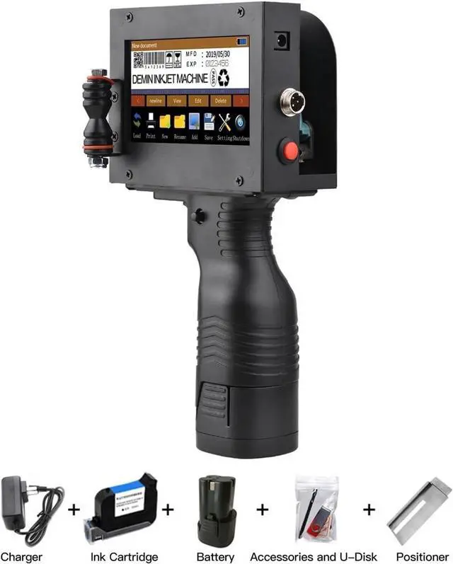 Alt view image 5 of 7 - to Handheld Printer Portable Inkjet Printer Inkjet Code Printer with 4.3 Inch LED Touchscreen Quick-Drying Ink