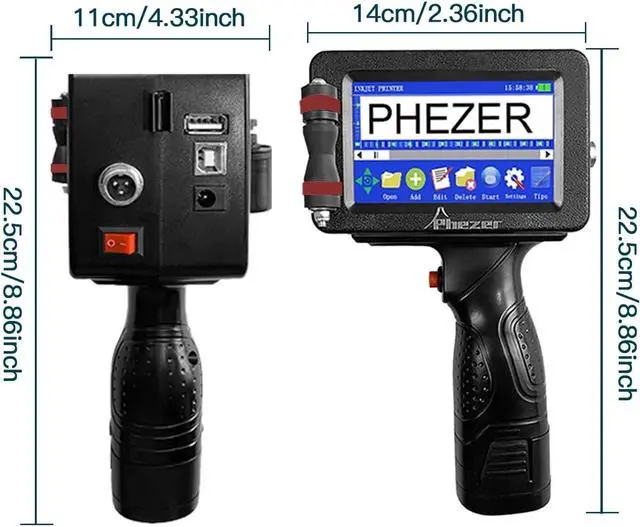 Alt view image 4 of 7 - P16 12.7/25.4mm Portable Printer QR Bar Batch Code Date Number Logo Expiry Date 24 Languages Handheld Inkjet Printer(Only Printer-12.7mm)