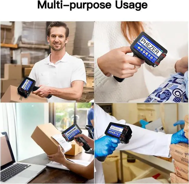 Alt view image 6 of 7 - P16 12.7/25.4mm Portable Printer QR Bar Batch Code Date Number Logo Expiry Date 24 Languages Handheld Inkjet Printer(Only Printer-12.7mm)