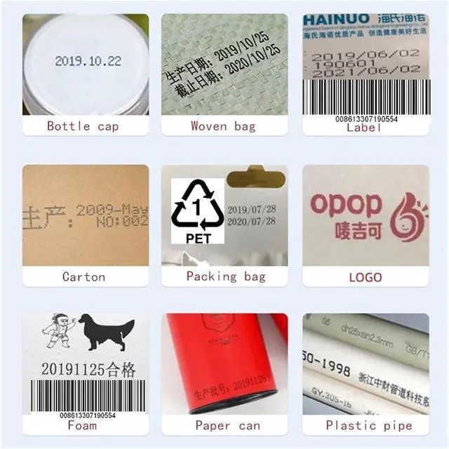 Alt view image 3 of 5 - Handheld Inkjet Printer 12.7mm 18 Languages Bar Batch Code Date Number Logo Expiry Date Portable Jet Inkjet Printer(1 Black Ink)