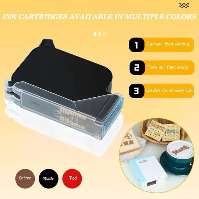 Alt view image 4 of 7 - Handheld Inkjet Printer for Creative Project On Cookie and Latte Art Cake Coffee Dessert Coffee Latte Baking Decoration Holiday Celebration Guest Welcome Bags Black