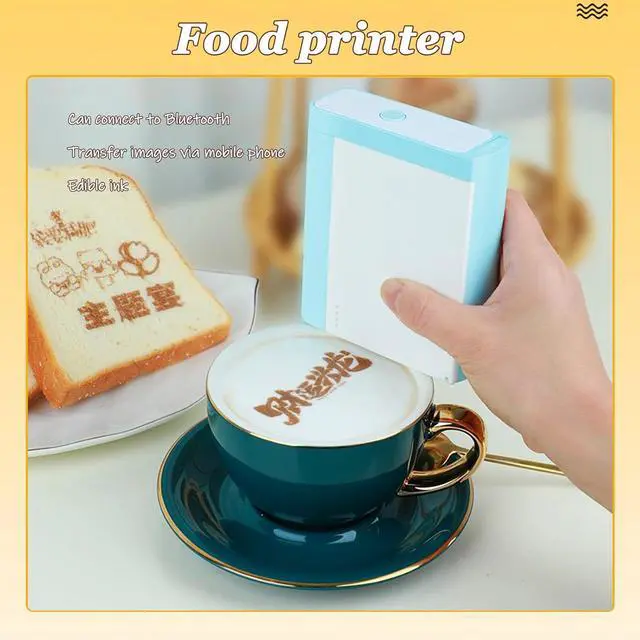 Alt view image 3 of 7 - Handheld Inkjet Printer for Creative Project On Cookie and Latte Art Cake Coffee Dessert Coffee Latte Baking Decoration Holiday Celebration Guest Welcome Bags Black
