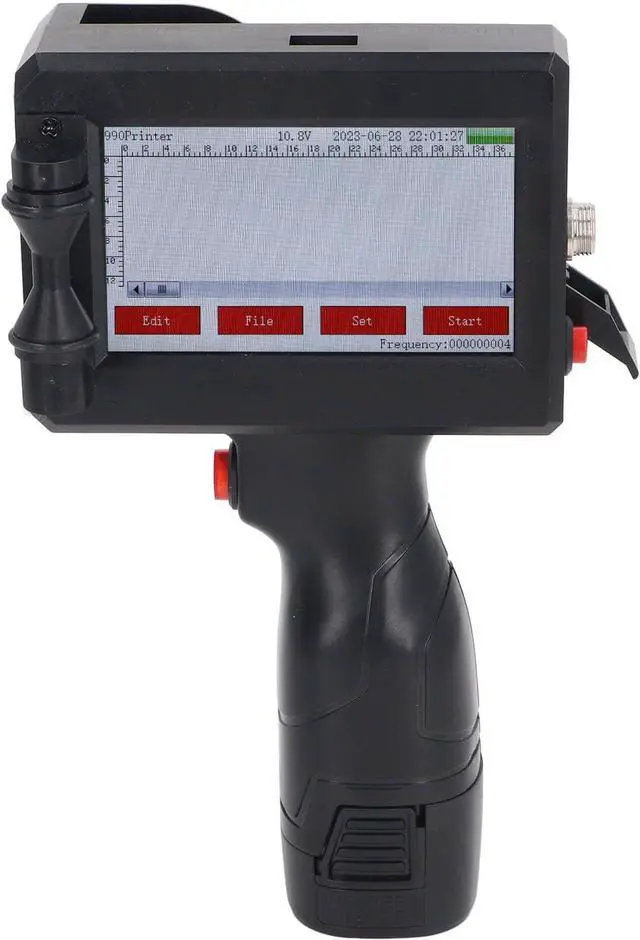 Alt view image 5 of 7 - Portable Intelligent Handheld Inkjet Printer with 4.3in HD Touch Screen - Ideal for Printing on Various Materials Like Paper, Plastic, Fabric, and Leather - Handy Tool for Events and DIY (US