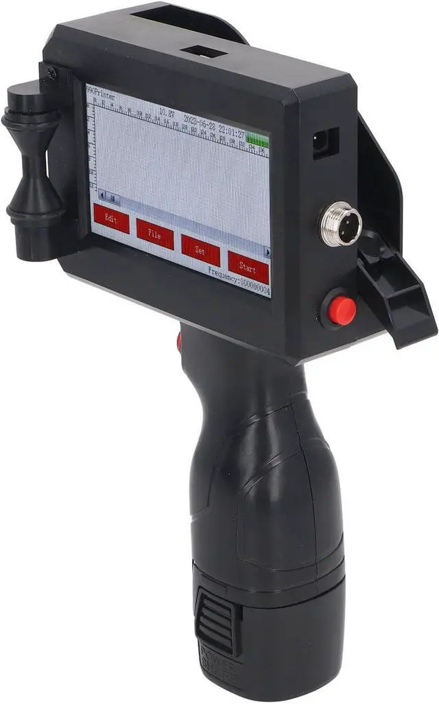 Alt view image 2 of 7 - Portable Intelligent Handheld Inkjet Printer with 4.3in HD Touch Screen - Ideal for Printing on Various Materials Like Paper, Plastic, Fabric, and Leather - Handy Tool for Events and DIY (US