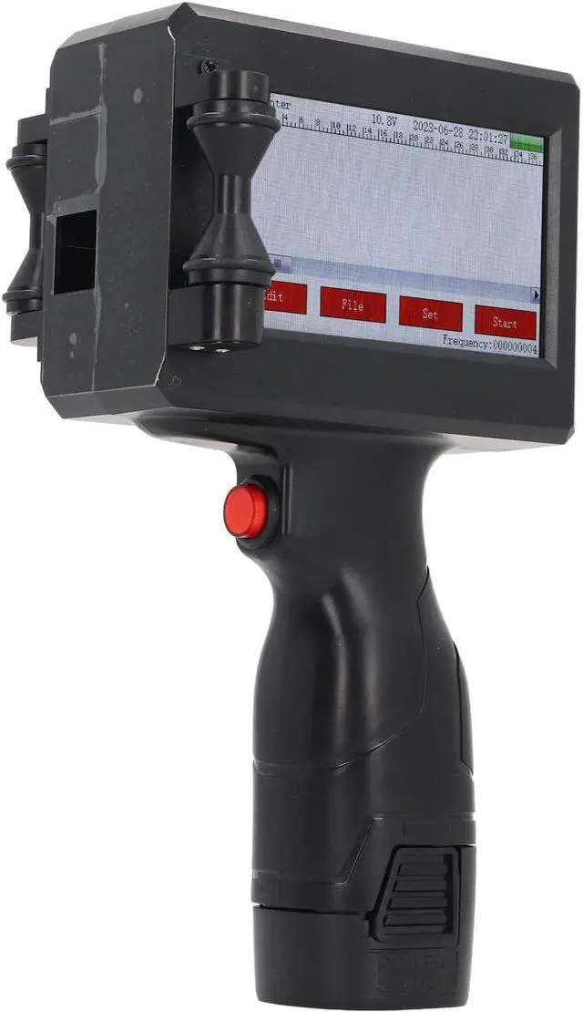 Alt view image 3 of 7 - Portable Intelligent Handheld Inkjet Printer with 4.3in HD Touch Screen - Ideal for Printing on Various Materials Like Paper, Plastic, Fabric, and Leather - Handy Tool for Events and DIY (US