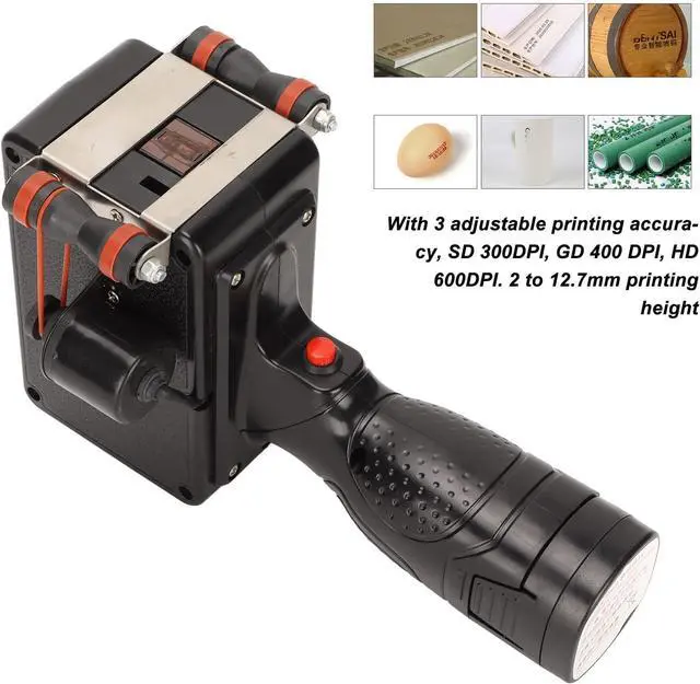 Alt view image 4 of 7 - Inkjet Printer, Handheld Coding Machine with 4.3in LCD Touchscreen and Quick Drying Ink, Portable Date Label Printer