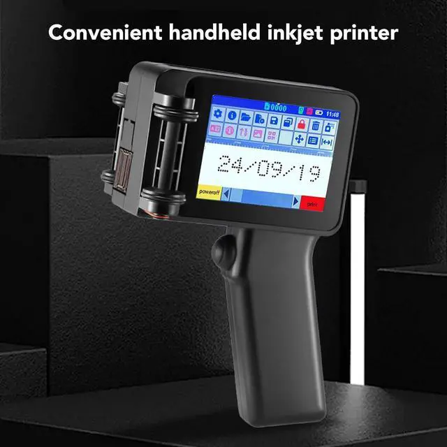 Alt view image 5 of 7 - ASHATA Handheld Inkjet Printer, Portable Inkjet Printer Mini Inkjet Printer with HD LED 4.3in Touch Screen for QR Code Barcode Text Number Date Printing