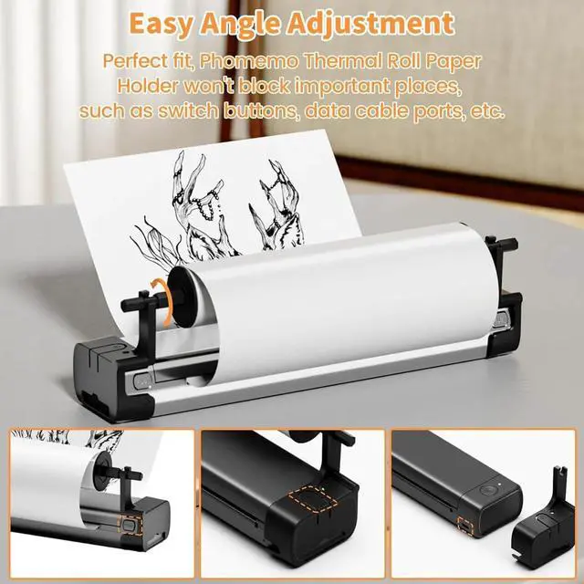 Alt view image 2 of 7 - Printer Holder | Inkless Mobile Printer Rack - Small Stand, Professional Holder for Home Travel Business Company Women Study Men