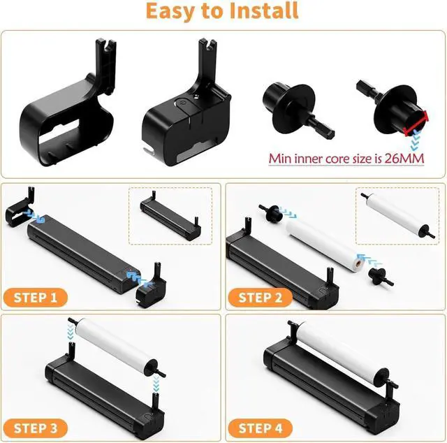 Alt view image 6 of 7 - Printer Holder | Inkless Mobile Printer Rack - Small Stand, Professional Holder for Home Travel Business Company Women Study Men