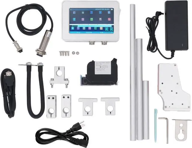 Alt view image 6 of 7 - Inkjet Coding Machine, HD Touch Screen 12.7mm Height 2-5mm Distance Automatic Inkjet Printer for Text Number Image (US Plug 100-240V)