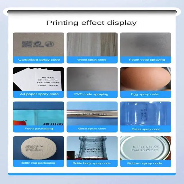 Alt view image 5 of 7 - Smart Handheld Inkjet Printer Small Automatic Printer Production Date Two-Dimensional Code Multifunctional Inkjet Printer,D-F