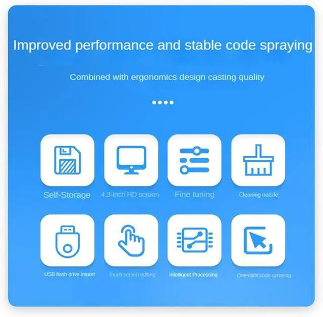 Alt view image 7 of 7 - Smart Handheld Inkjet Printer Small Automatic Printer Production Date Two-Dimensional Code Multifunctional Inkjet Printer,D-F