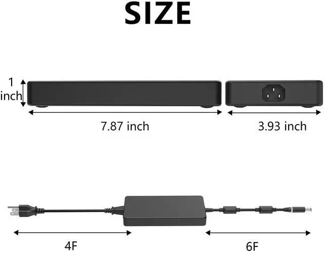 Alt view image 5 of 5 - 240W Power Supply Compatible with Dell Docking Station WD19DC WD19DCS WD19 WD19S Thunderbolt Dock TB18DC TB16 TB15 Adapter Charger