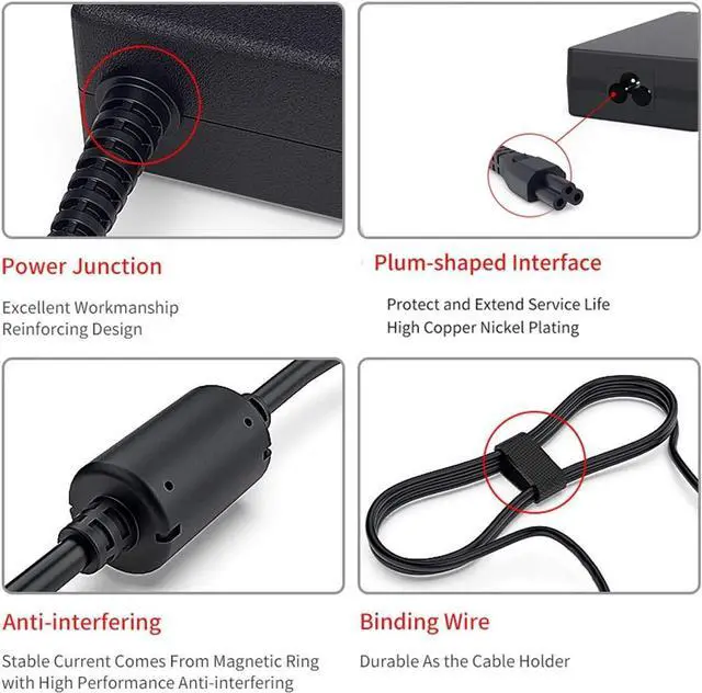 Alt view image 4 of 5 - 180W AC Charger Fit for Dell Dock WD19 K20A001 D6000 D6000S Docking Station Business Monitor Dock WD15 K17A001 Thunderbolt Dock WD19TB WD19TBS TB15 TB16 TB18DC K16A K16A001 Power Adapter Supply