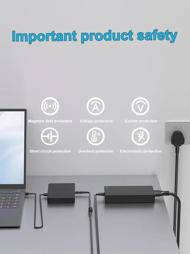 Alt view image 5 of 7 - HSXIRQA 180W 130W Power Supply Cord Compatible with Dell Dock WD15 WD19 WD19S UD22 WD25 SD25 D6000 D6000S K20A K17 K22A Thunderbolt TB16 TB15 K16A WD22TB4 SD25TB4 WD19TB WD19TBS Docking Station