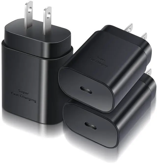 Main image of USB C Wall Charger Adapter, Costyle 3 Pack PD 25W Super Fast Charger Type C Charging Block For Samsung Galaxy S25/S24/S23/S22/S21/S20 Ultra/Plus/S20FE/S10/A13/A53/A71/Note 20 Ultra/10,Pixel 7/6A-Black