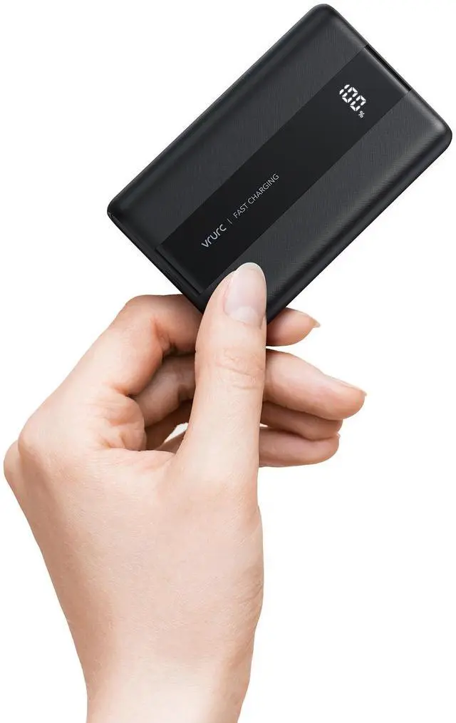 Main image of VRURC Portable Charger, 20000mAh Small Power Bank,22.5W Fast Charging Battery Pack USB C,Travel External Battery with 4 Outputs Compatible iPhone 16 15 14 13,Samsung,Android,etc-Black