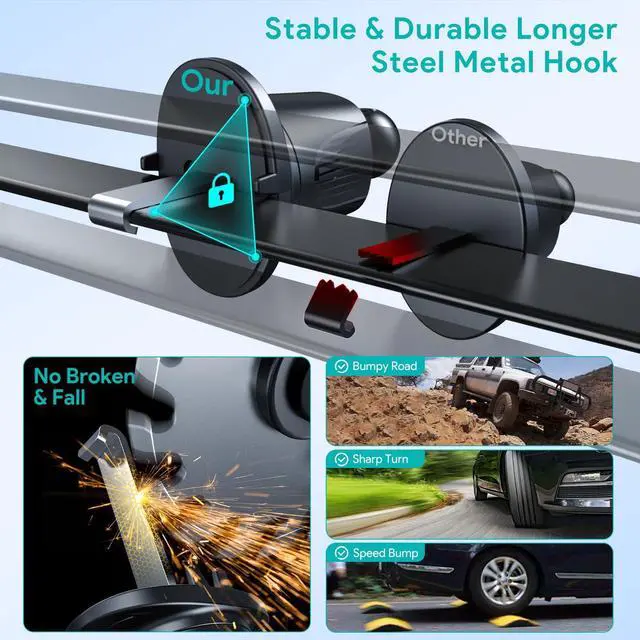 Alt view image 4 of 7 - Wireless Car Charger, 15W Auto-Clamping Charger Mount, Air Vent Car Charging Holder for iPhone 15 14 13 12 11 Pro Max Plus Mini X Xr Xs, Samsung S23 S22 S21 S20 Note 20, Google, LG, etc