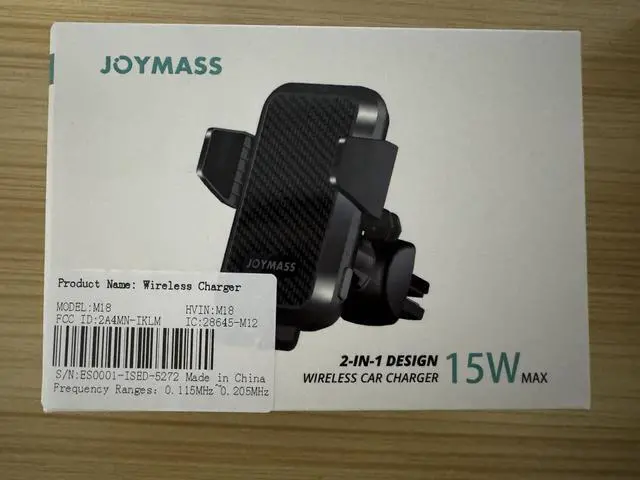 Alt view image 7 of 7 - Wireless Car Charger, JOYMASS 15W Fast Charging Auto Clamping Car Charger Cell Phone Holder Mount Vent for iPhone 15 14 13 12 Mini Pro Max, Samsung Galaxy S24 Ultra S23 S22 S21+ Note 20, etc - Blue