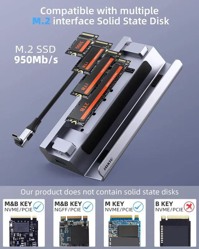 Alt view image 3 of 7 - M.2 Steam Deck Dock, Steam Deck Stand(6-in-1) with HDMI 2.0 4K@60Hz, Gigabit Ethernet 1000Mbps, 10Gbps USBA 3.2, 100W USB C PD Charging, USB 2.0, 10Gbps Docking Station for Valave Steam Deck/ROG Alloy