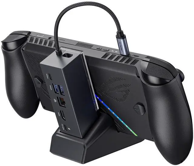 Main image of JSAUX Docking Station for ROG Xbox Ally X (2025)/ROG Ally X/ROG Ally/Steam Deck/Legion Go/Legion Go S, 6-in-1 Dock with HDMI 4K@120Hz, Gigabit Ethernet, USB A & USB C 3.2 Gen 1, 100W Charging - HB0609
