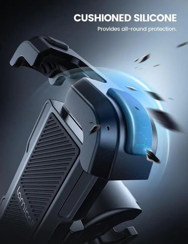 Alt view image 5 of 7 - Lamicall Motorcycle Phone Mount, Bike Phone Holder - [Metal Lock] Upgrade Quick Install Handlebar Clip for Bicycle Scooter, Cell Phone Clamp for iPhone 17 16 15 Pro Max, Galaxy, 4.7-6.8" Phones