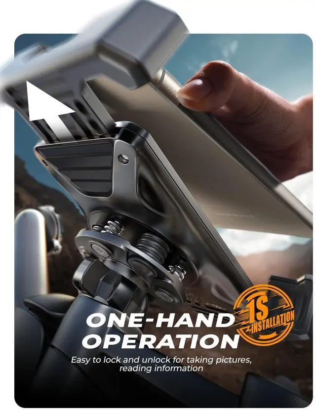 Alt view image 4 of 7 - LISEN for iPhone 17 Bike Phone Holder Mount, [Compatible with Large Phone  Anti-Navigation Shaking], Bicycle Phone Holder Handlebar Cell Phone Clamp for iPhone 17 Air Pro Max 15 14 13 Samsung