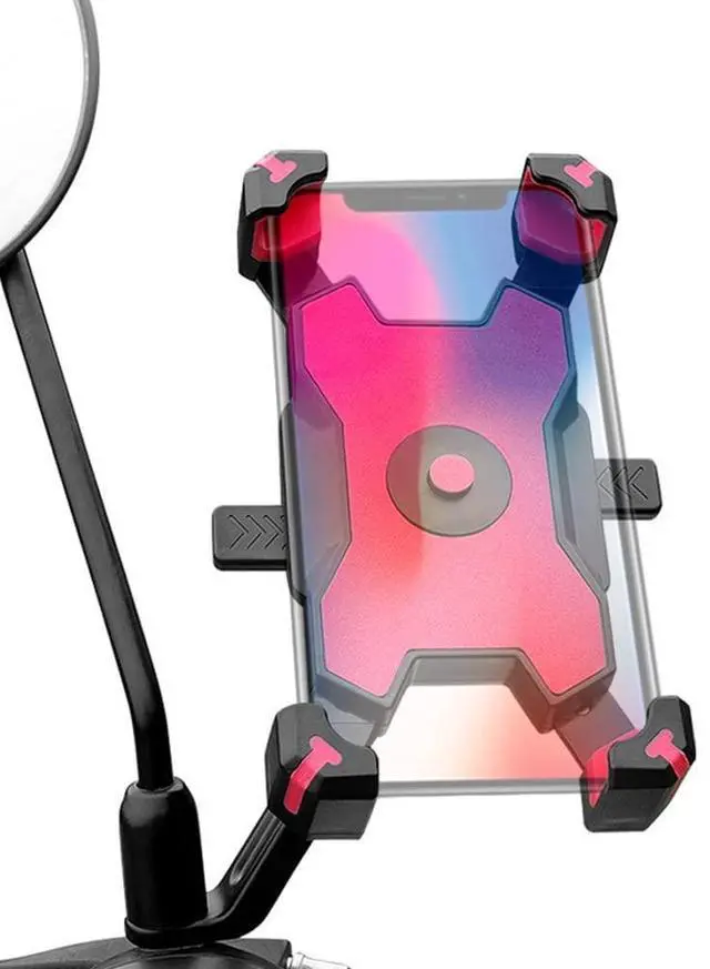 Main image of YIUJEFDA Motorcycle Phone Mount, 1s Auto Lock and Quick Release Phone Holder for Motorcycle Moped Scooter Rear View Mirror Phone Mount for iPhone and More 4.5-6.8 inch Cell Phone