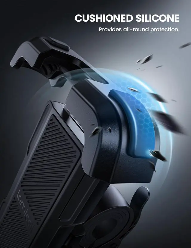 Alt view image 6 of 7 - Lamicall Bike Phone Mount Holder - Motorcycle Phone Mount, Adjustable Cell Phone Holder, Bicycle Scooter Handlebar Cradle Clip for iPhone Air 17 Pro Max/ 16 Plus, 15 Plus, iPhone 14 and 4.7-6.8" Phone