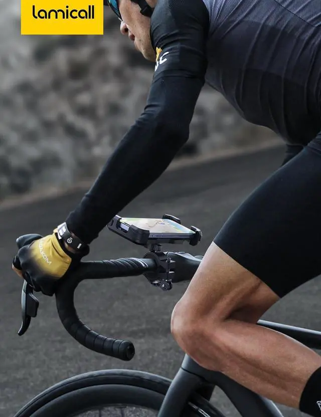 Alt view image 7 of 7 - Lamicall Bike Phone Mount Holder - Motorcycle Phone Mount, Adjustable Cell Phone Holder, Bicycle Scooter Handlebar Cradle Clip for iPhone Air 17 Pro Max/ 16 Plus, 15 Plus, iPhone 14 and 4.7-6.8" Phone