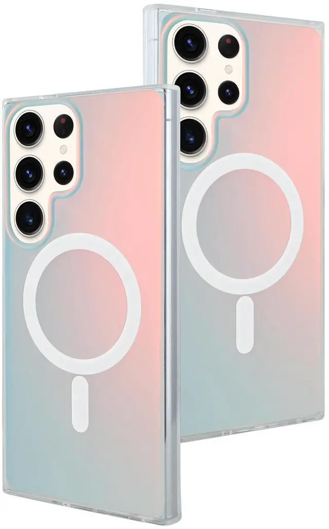 Main image of AIGOMARA Designed for Samsung Galaxy S22 Ultra Case [Compatible with Magsafe] [Fluorescent Iridescent Color] Slim Shockproof Translucent Matte Protective Phone Case for Women Girls 6.8 Inch