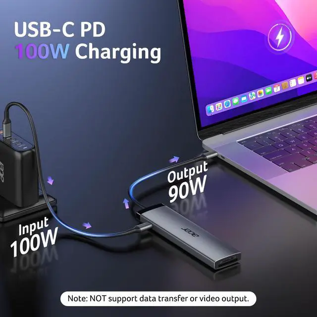 Alt view image 5 of 7 - 8 in 1 USB C Hub 10Gbps, USBC to HDMI Adapter 4K@60Hz, 2×USB-C 3.2, 2×USB A 3.0 Data Transfer, 100W PD Port Type C Multiport Splitter with SD/TF Card Reader, for Laptop, PC, Desktop, iPad Pro