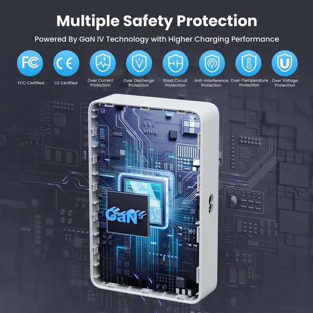 Alt view image 5 of 7 - 730W USB C Charger Block,10-Ports GaN V Fast Charging Station Hub,QC4.0+Three PD 100W Laptop Charger Wall Power Adapter for MacBook Pro/Air,DELL,iPhone 17/16/15,iPad,Galaxy S25,Pixel,Steam Desk etc