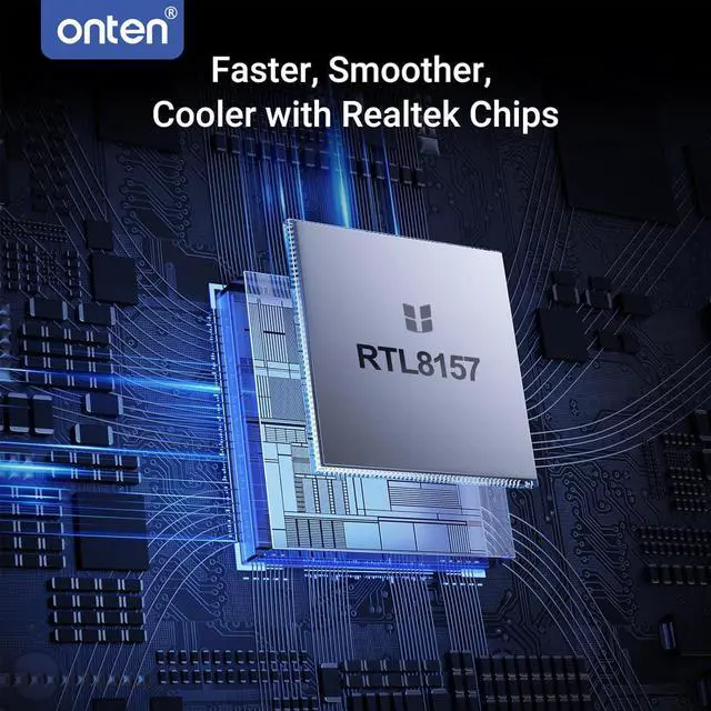 Alt view image 5 of 6 - USB-C to Ethernet Adapter - 5Gbps High-Speed,USB-C to RJ45 5000Mbps Ethernet LAN Network Adapter Thunderbolt 4/3 Compatible, for iPhone 15 Pro/Max, MacBook Pro/Air 2023, iPad Pro,iMac and More5G