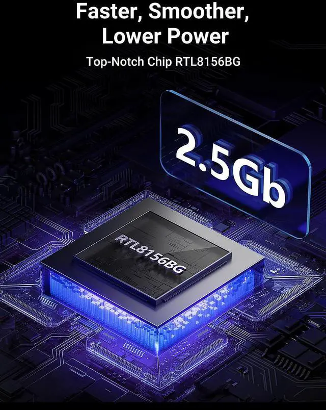 Alt view image 5 of 7 - UGREEN USB to Ethernet Adapter 2.5Gb, Ethernet Adapter, Aluminum, USB 3.0 to RJ45 Computer Network Internet LAN Dongle for Laptop, Compatible for MacBook Air/Pro, XPS, Windows, macOS