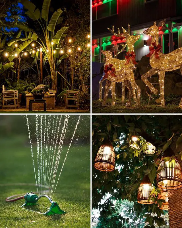 Alt view image 7 of 7 - DEWENWILS Outdoor Remote Control Outlet for Christmas Decor, Indoor Wireless Remote Control Switch, Weatherproof Plug in Switch, 3-Prong 15A, 6-Inch Cord, 100FT Range, 2 Remotes 3 Outlets, ETL Listed