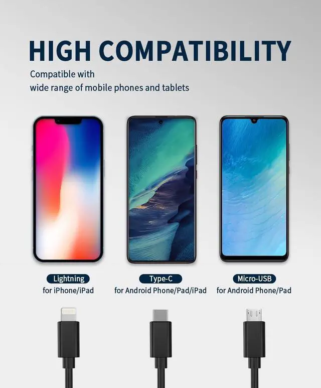 Alt view image 4 of 6 - 16.4ft Endoscope Camera with Light for iPhone and Android, 1920P HD IP67 Waterproof Borescope with 8 Adjustable LED Lights, Semi-Rigid Snake Camera, 7.9mm Black