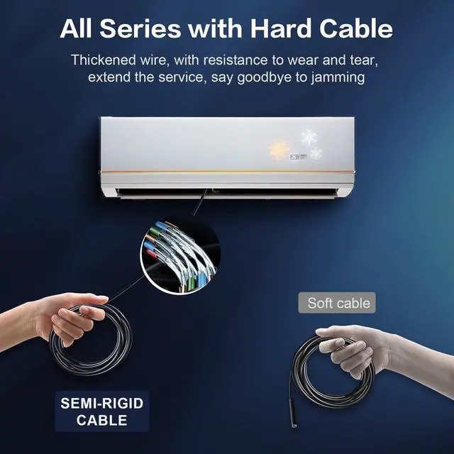 Alt view image 5 of 7 - Dual Lens Endoscope Borescope Inspection Camera with 8 Adjustable LED Lights - 1980P Endoscope Camera with 16.5ft Semi Rigid Snake - IP68 Waterproof for iPhone, iPad, Android