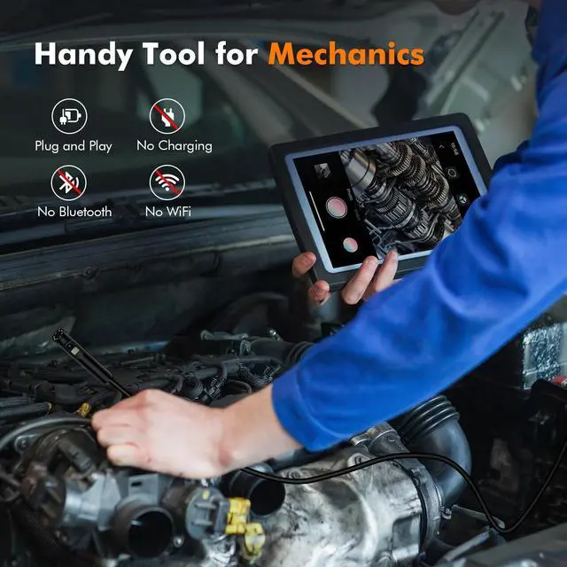 Alt view image 7 of 7 - Endoscope Camera with Light, 1920P Dual Lens Borescope with 8+1 LED Light, IP67 Waterproof Portable Borescope Camera with Light for Android, iPhone, iPad (Dual Lens-33FT)