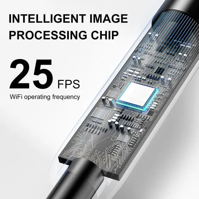 Alt view image 3 of 7 - 1920P HD Dual Lens Endoscope Camera Semi-Rigid Snake Cable IP67 Waterproof 8LED Lights Dimmable HD Industrial Pipeline Inspection Probe Compatible with Smartphones Endoscope Camera (9.9ft)